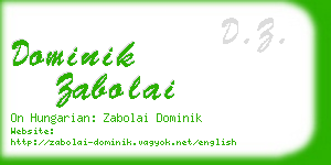 dominik zabolai business card